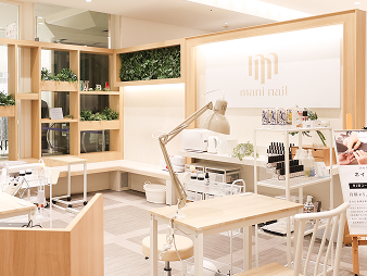 ネイルサロンの店内